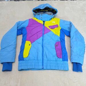 VTG 80/90 The North Face Women's S/P Jitterbug Retro Neon Color Block 550 Down